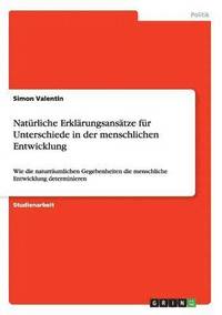 bokomslag Natürliche Erklärungsansätze für Unterschiede in der menschlichen Entwicklung
