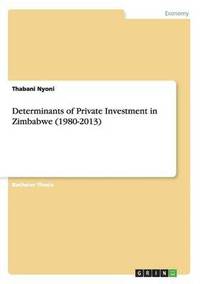 bokomslag Determinants of Private Investment in Zimbabwe (1980-2013)