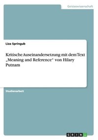 bokomslag Kritische Auseinandersetzung mit dem Text &quot;Meaning and Reference&quot; von Hilary Putnam