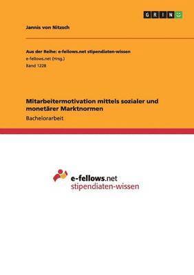 Jannis Von Nitzsch - Mitarbeitermotivation mittels sozialer und monetärer Marktnormen, Häftad