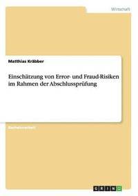 bokomslag Einschtzung von Error- und Fraud-Risiken im Rahmen der Abschlussprfung