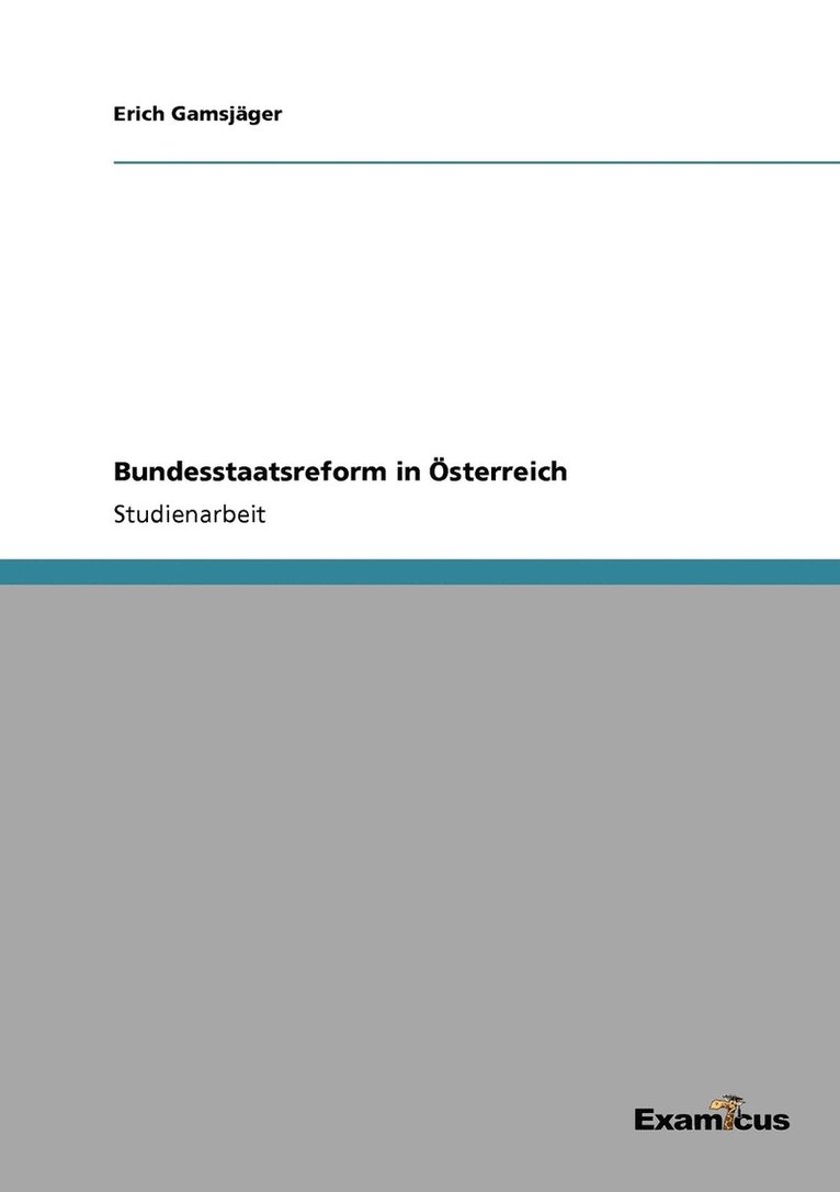 Bundesstaatsreform in sterreich 1