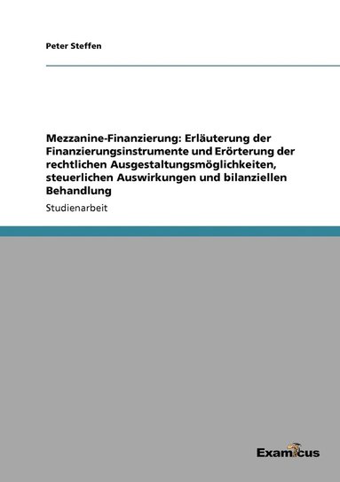 Peter Steffen - Mezzanine-Finanzierung, Häftad