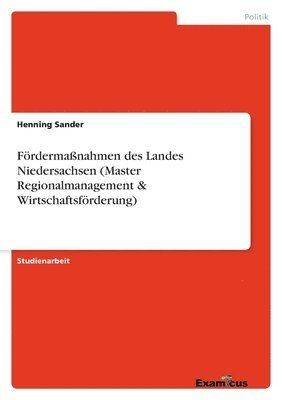 bokomslag Fördermaßnahmen des Landes Niedersachsen (Master Regionalmanagement & Wirtschaftsförderung)
