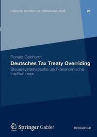 bokomslag Deutsches Tax Treaty Overriding