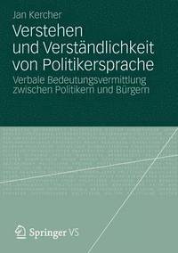 bokomslag Verstehen und Verstandlichkeit von Politikersprache