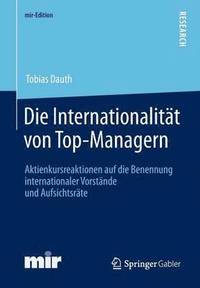 bokomslag Die Internationalitt von Top-Managern