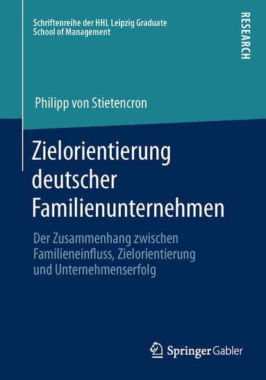 Philipp Stietencron - Zielorientierung deutscher Familienunternehmen, Häftad