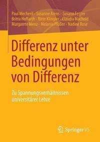 bokomslag Differenz unter Bedingungen von Differenz