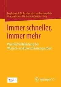 bokomslag Immer schneller, immer mehr