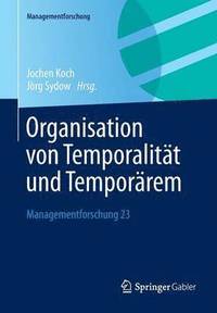 bokomslag Organisation von Temporalitt und Temporrem