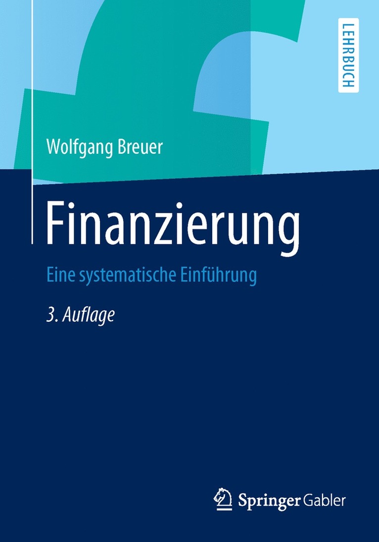 Wolfgang Breuer - Finanzierung, Häftad