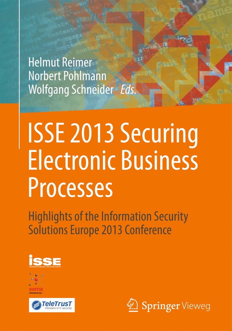 Helmut Reimer, Norbert Pohlmann, Wolfgang Schneider - ISSE 2013 Securing Electronic Business Processes, Häftad