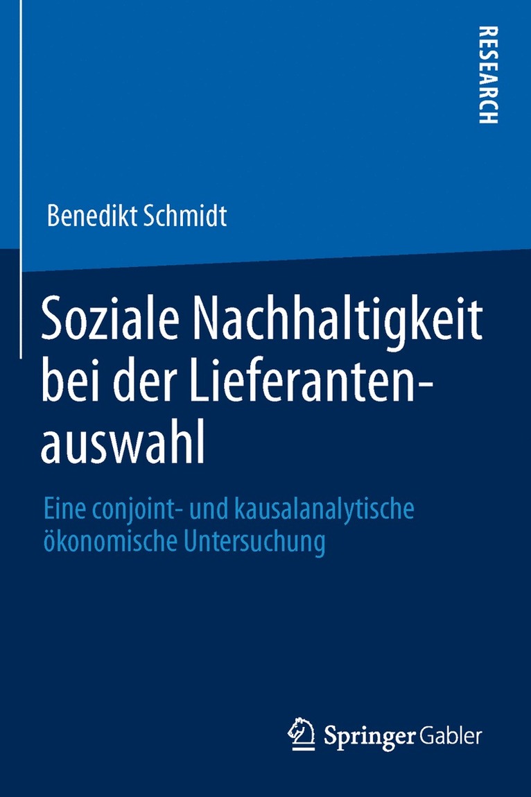Benedikt Schmidt - Soziale Nachhaltigkeit bei der Lieferantenauswahl, Häftad