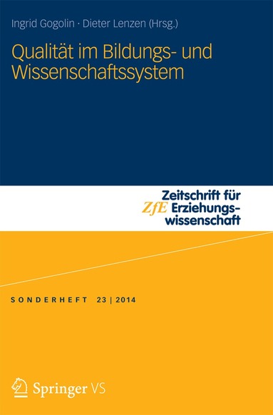 Ingrid Gogolin, Dieter Lenzen - Qualität im Bildungs- und Wissenschaftssystem, Häftad