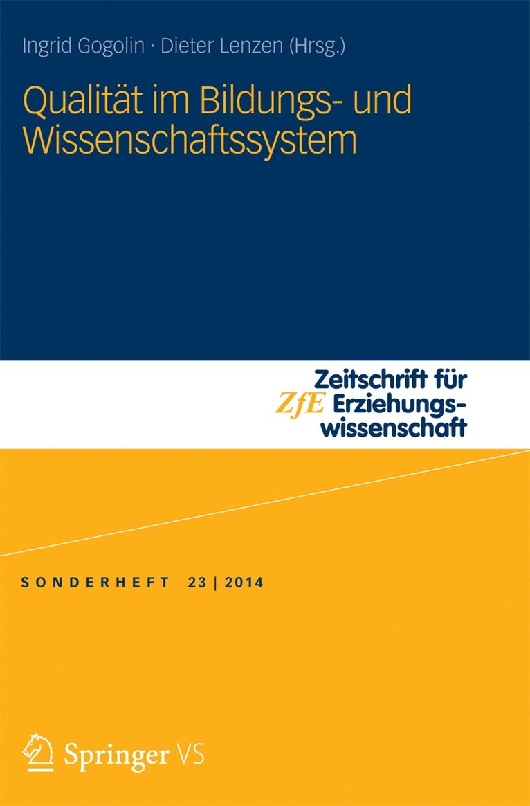 Ingrid Gogolin, Dieter Lenzen - Qualität im Bildungs- und Wissenschaftssystem, Häftad