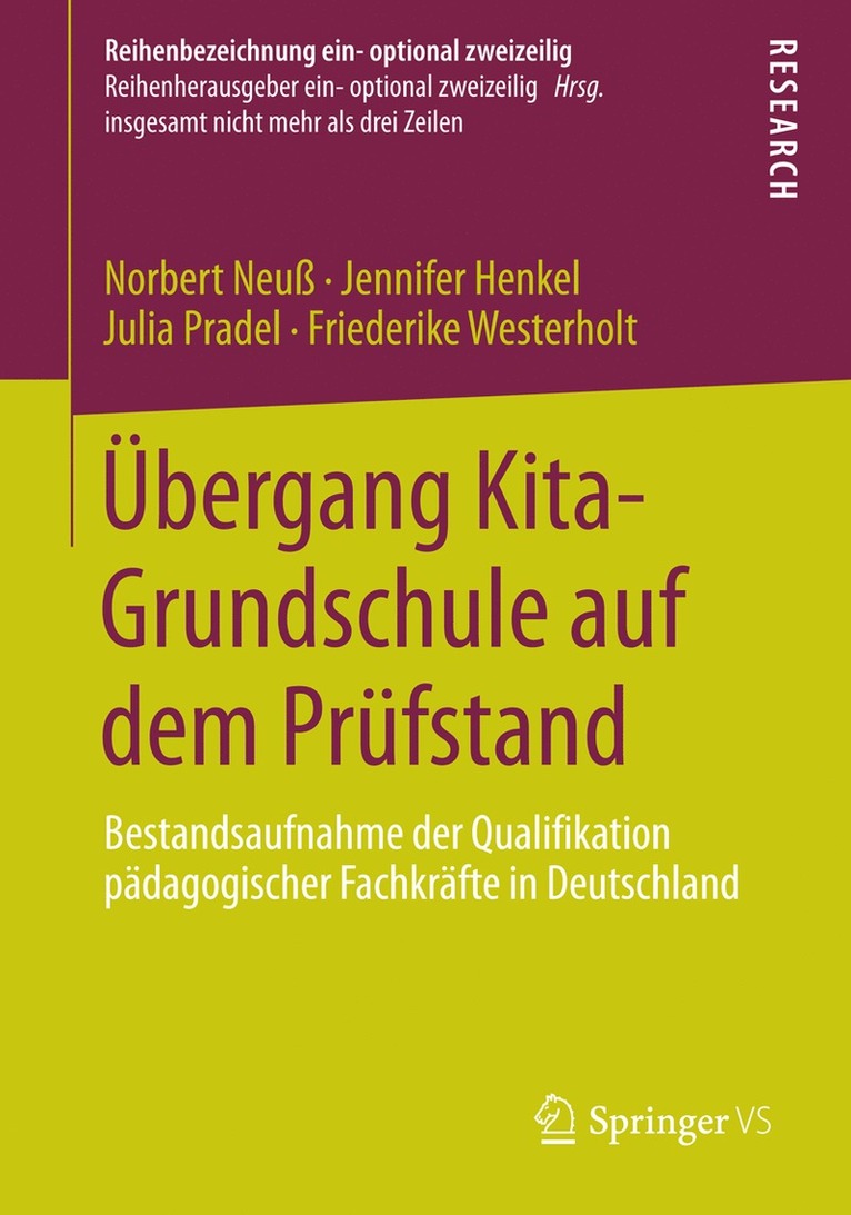 Norbert Neuß, Jennifer Henkel, Julia Pradel, Friederike Westerholt - Übergang Kita-Grundschule auf dem Prüfstand, Häftad