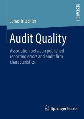 bokomslag Audit Quality