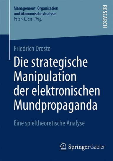 bokomslag Die strategische Manipulation der elektronischen Mundpropaganda