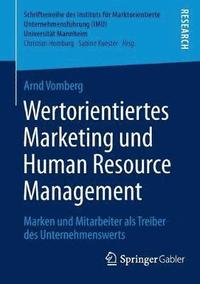 bokomslag Wertorientiertes Marketing und Human Resource Management