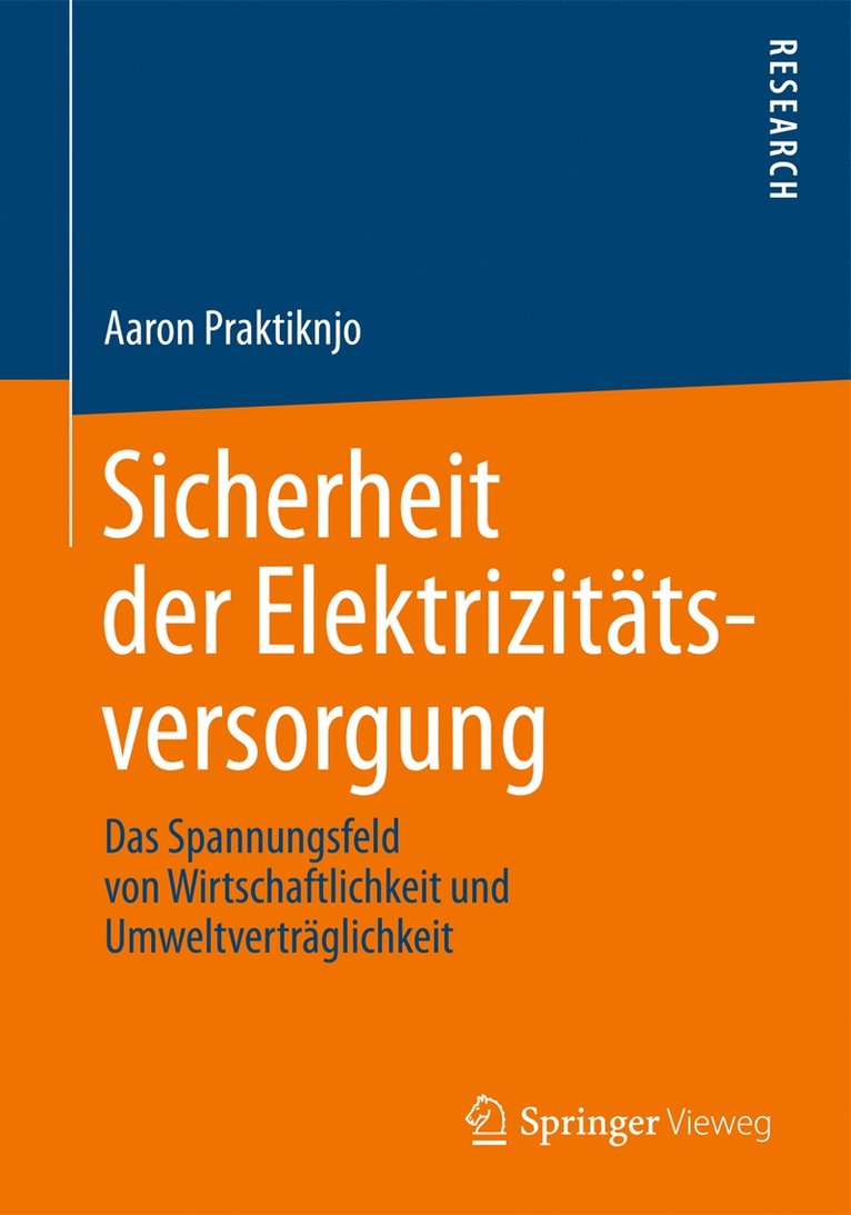 Aaron Praktiknjo - Sicherheit der Elektrizitätsversorgung, Inbunden