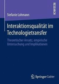 bokomslag Interaktionsqualitt im Technologietransfer