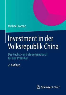 bokomslag Investment in der Volksrepublik China