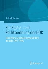 bokomslag Zur Staats- und Rechtsordnung der DDR