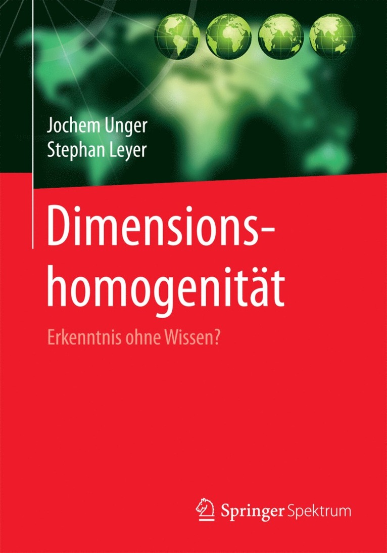Jochem Unger, Stephan Leyer - Dimensionshomogenität, Häftad