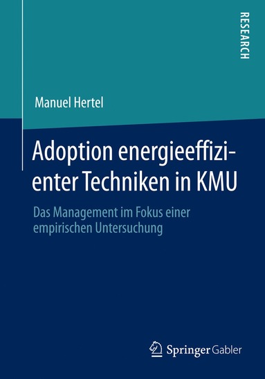 bokomslag Adoption energieeffizienter Techniken in KMU