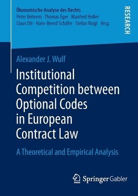 bokomslag Institutional Competition between Optional Codes in European Contract Law