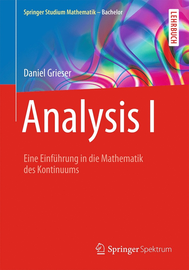 Analysis I 1