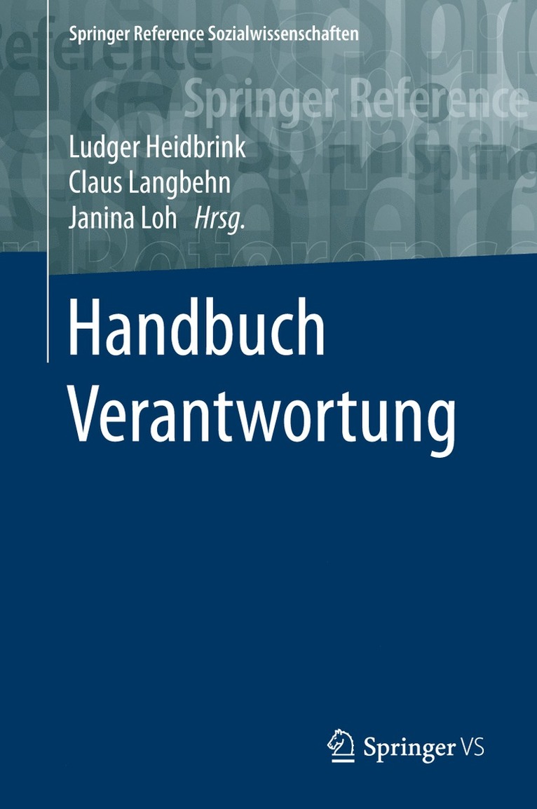 Ludger Heidbrink, Claus Langbehn, Janina Loh - Handbuch Verantwortung, Inbunden