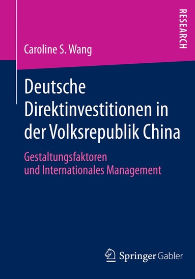 bokomslag Deutsche Direktinvestitionen in der Volksrepublik China