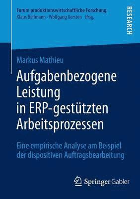 bokomslag Aufgabenbezogene Leistung in ERP-gesttzten Arbeitsprozessen