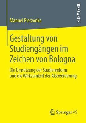 bokomslag Gestaltung von Studiengngen im Zeichen von Bologna