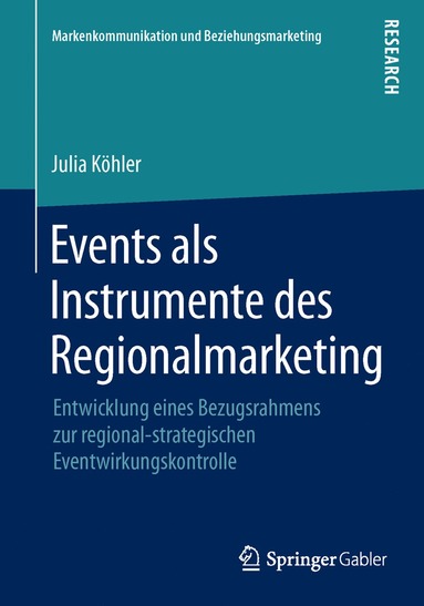 bokomslag Events als Instrumente des Regionalmarketing