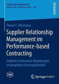 bokomslag Supplier Relationship Management im Performance-based Contracting