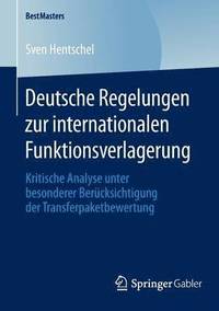 bokomslag Deutsche Regelungen zur internationalen Funktionsverlagerung