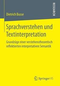 bokomslag Sprachverstehen und Textinterpretation