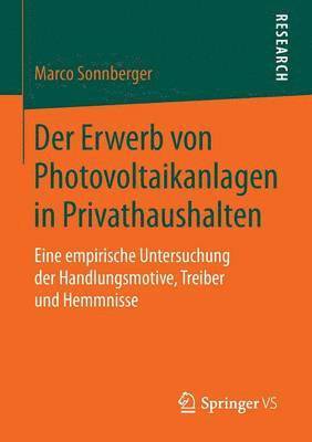 bokomslag Der Erwerb von Photovoltaikanlagen in Privathaushalten