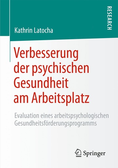 bokomslag Verbesserung der psychischen Gesundheit am Arbeitsplatz