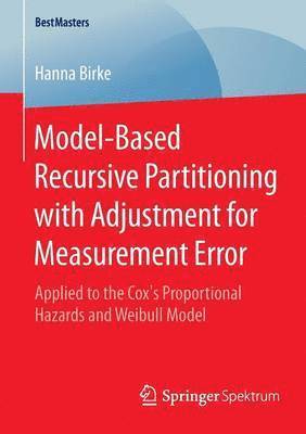 bokomslag Model-Based Recursive Partitioning with Adjustment for Measurement Error