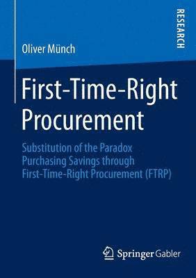 bokomslag First-Time-Right Procurement