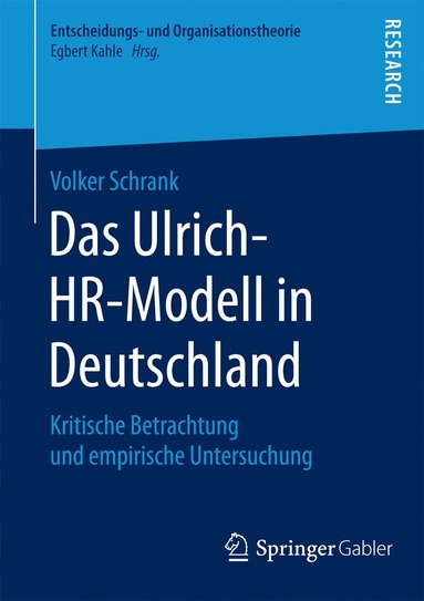 bokomslag Das Ulrich-HR-Modell in Deutschland