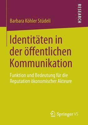 bokomslag Identitten in der ffentlichen Kommunikation