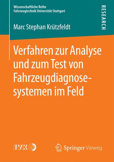 bokomslag Verfahren zur Analyse und zum Test von Fahrzeugdiagnosesystemen im Feld