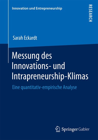 Sarah Eckardt - Messung des Innovations- und Intrapreneurship-Klimas, Häftad