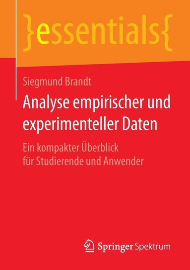 bokomslag Analyse empirischer und experimenteller Daten