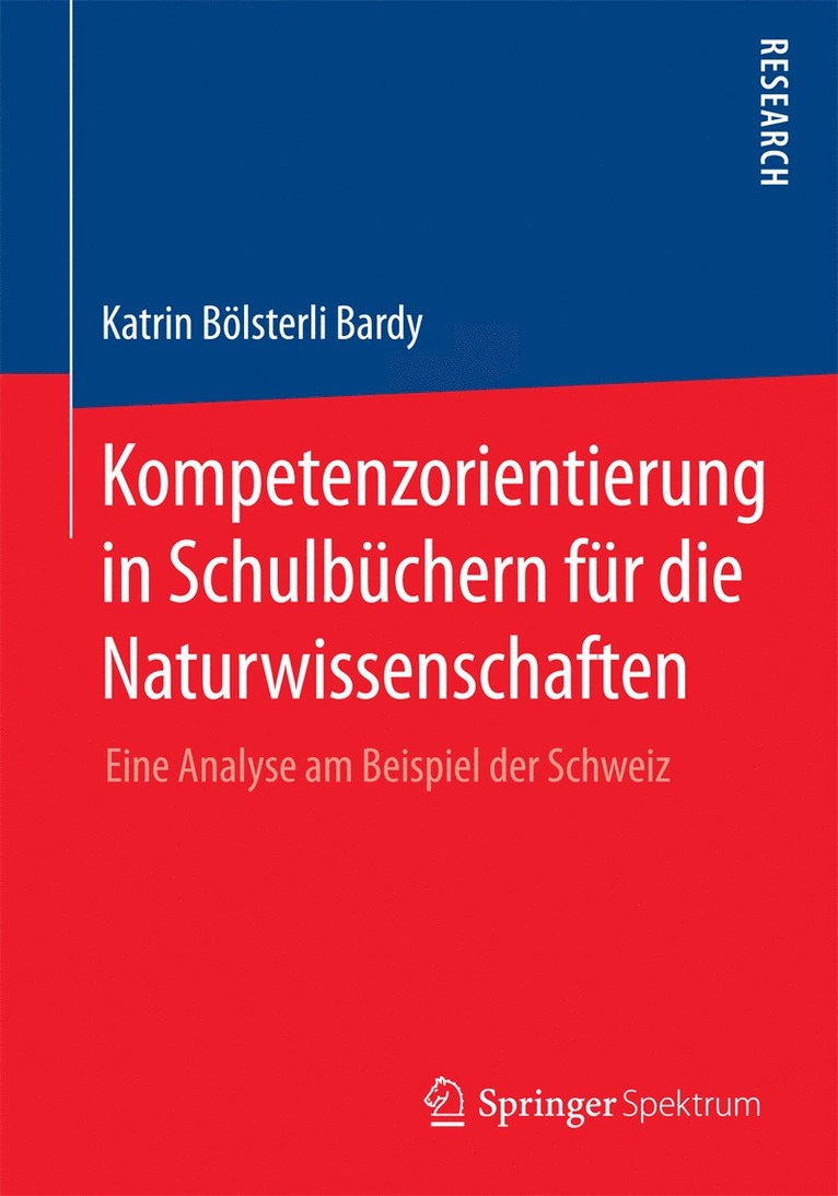 Katrin Bölsterli Bardy, Katrin Bolsterli Bardy - Kompetenzorientierung in Schulbüchern für die Naturwissenschaften, Häftad
